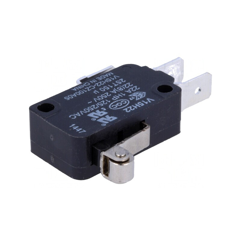 Microîntrerupător SNAP ACTION cu Manetă și Rulou 22A/250VAC | Electronic-mag.ro | Componente Electronice
