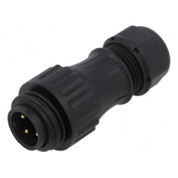 Mufă WA22 tată 4 pini IP67 16A terminal șurub | Electronic-mag.ro | Componente Electronice