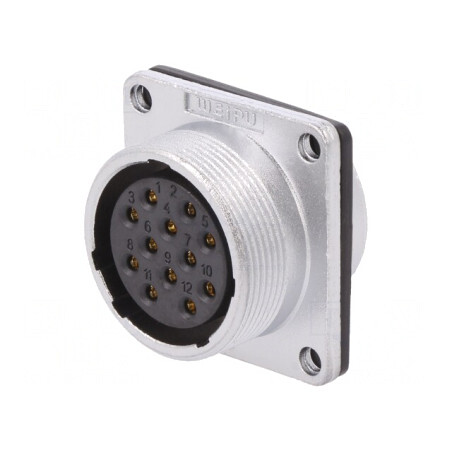 Soclu WS mamă 12 pini pentru montare pe panou | Electronic-mag.ro | Componente Electronice