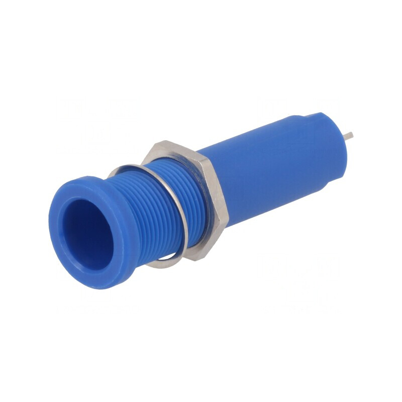 Soclu Banană 4mm 16A 6000V Albastru Pe Panou | Electronic-mag.ro | Componente Electronice