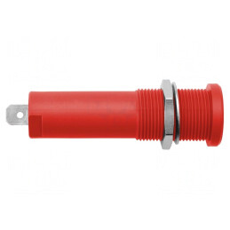 Soclu Banană 4mm Roșu 16A 6000V Panou | Electronic-mag.ro | Componente Electronice
