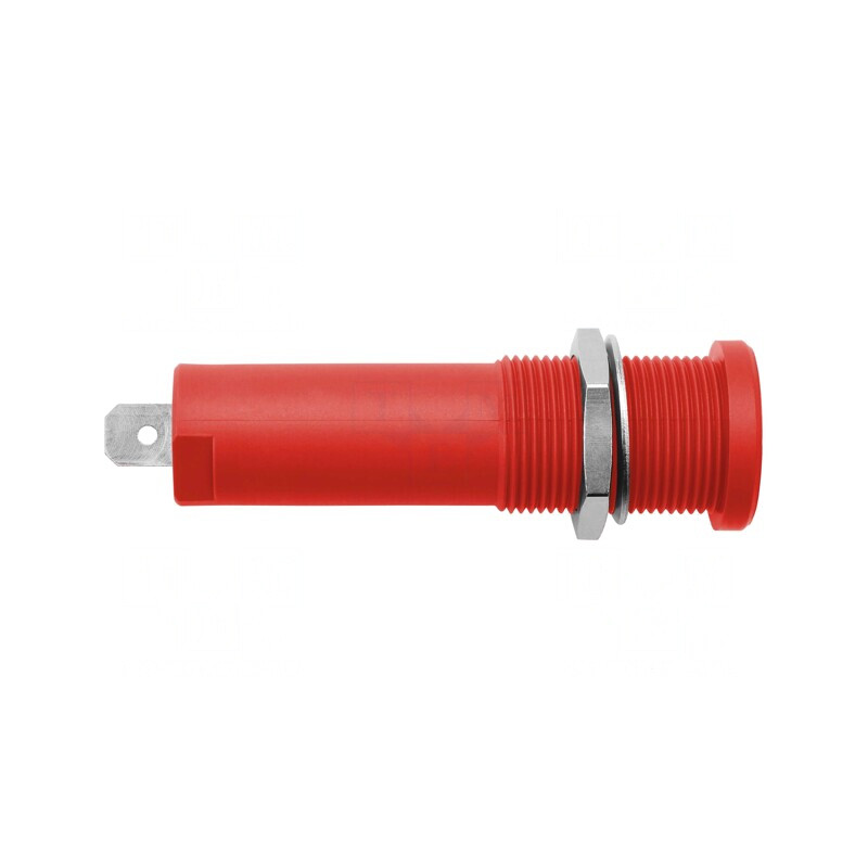 Soclu Banană 4mm Roșu 16A 6000V Panou | Electronic-mag.ro | Componente Electronice