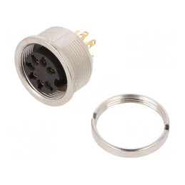 Conector M16 Soclu Mamă 7 PIN 5A 60V IP40 | Electronic-mag.ro | Componente Electronice