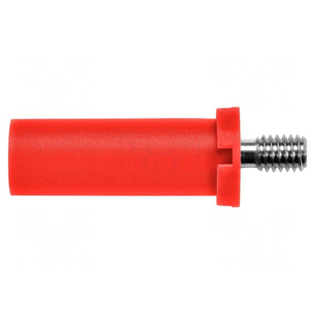Mufă banană 4mm 32A roșie izolație 31mm nichelat | Electronic-mag.ro | Componente Electronice