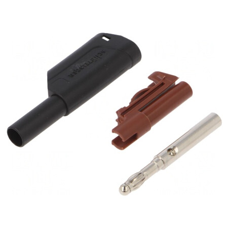Mufă Banană 4mm 32A Neagră Izolație 46mm | Electronic-mag.ro | Componente Electronice