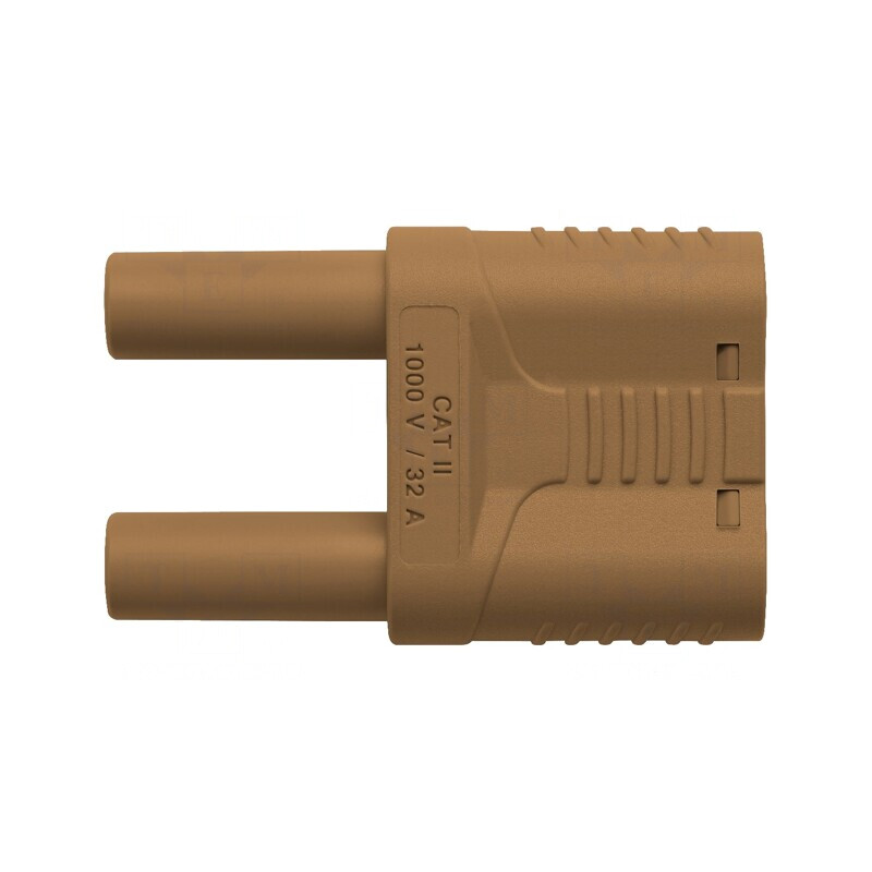 Punte stacabilă 4mm 32A maro cu izolație | Electronic-mag.ro | Componente Electronice