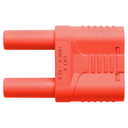 Punte Stacabilă 4mm 32A Roșie cu Izolație | Electronic-mag.ro | Componente Electronice