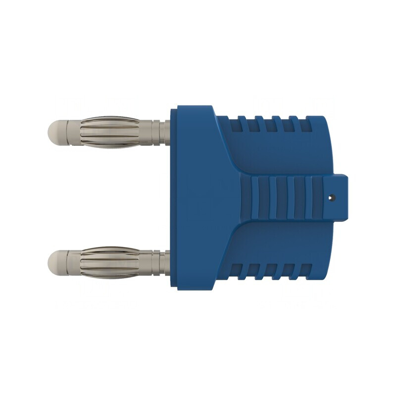 Conector banană 4mm albastru nichelat 12A | Electronic-mag.ro | Componente Electronice