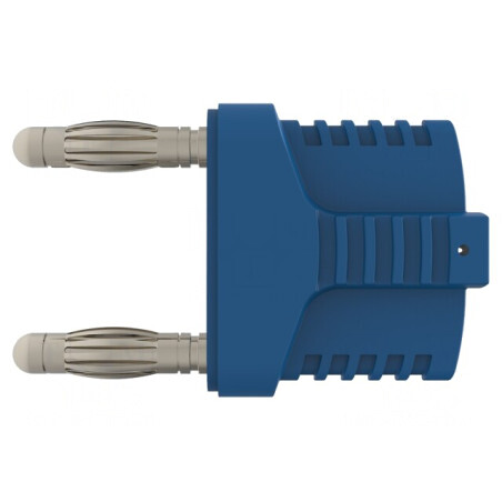Conector banană 4mm albastru nichelat 12A | Electronic-mag.ro | Componente Electronice