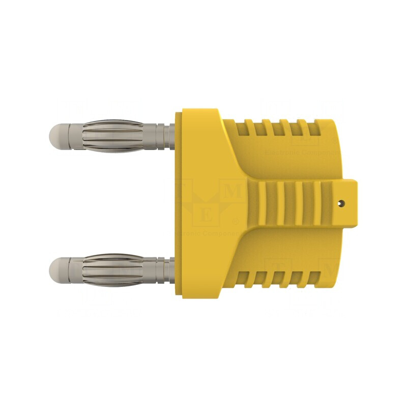 Conector Punte Stacabil 4mm Galben 12A 33VAC 70VDC | Electronic-mag.ro | Componente Electronice