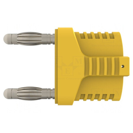 Conector Punte Stacabil 4mm Galben 12A 33VAC 70VDC | Electronic-mag.ro | Componente Electronice
