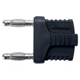 Conector banană 4mm negru nichelat 12A 33VAC 70VDC