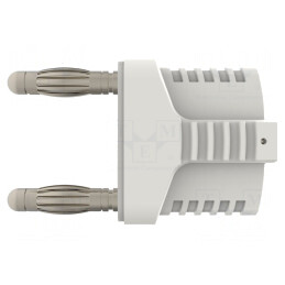 Conector Banană 4mm Alb 12A 33VAC 70VDC | Electronic-mag.ro | Componente Electronice