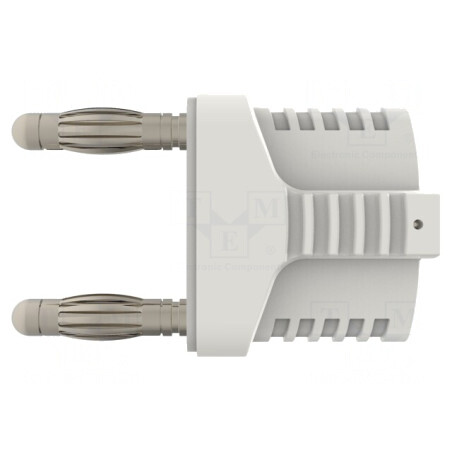 Conector Banană 4mm Alb 12A 33VAC 70VDC | Electronic-mag.ro | Componente Electronice