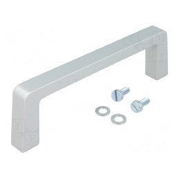 Manetă aluminiu gri 40mm 134mm 12.2mm | Electronic-mag.ro | Componente Electronice