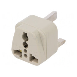 Adaptor Electric 2P PE 250VAC 13A Alb | Electronic-mag.ro | Componente Electronice