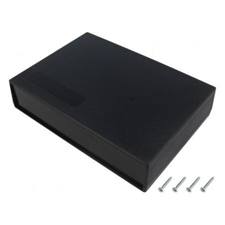 Carcasă ABS Neagră cu Panou 190x136x42 mm | Electronic-mag.ro | Componente Electronice
