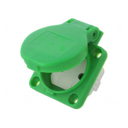 Conector de Alimentare AC 2P PE 250V 16A Verde | Electronic-mag.ro | Componente Electronice