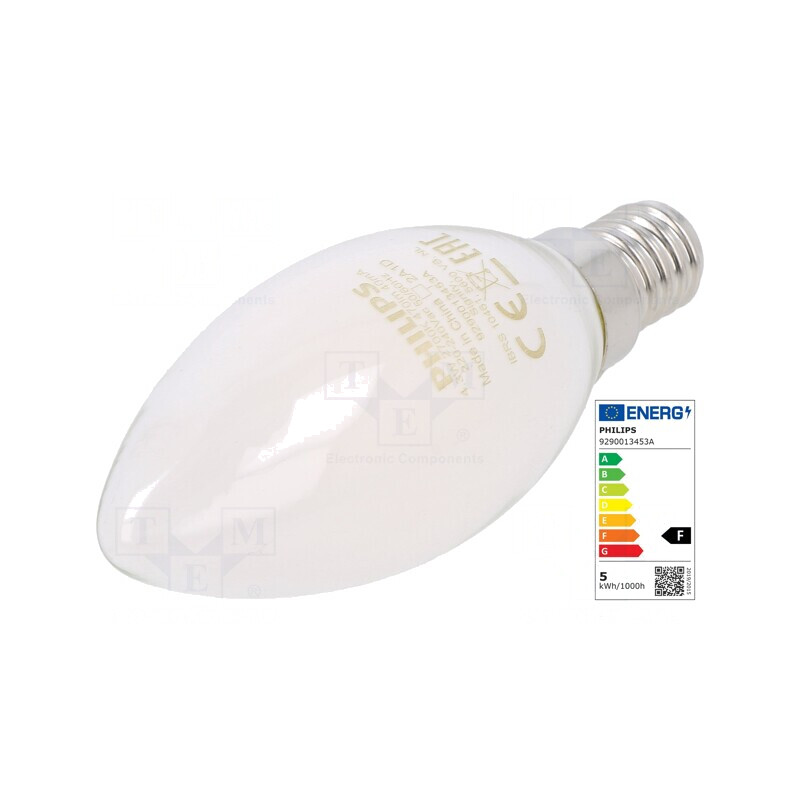 Lampă LED E14 alb cald 470lm 2700K 4,3W | Electronic-mag.ro | Componente Electronice