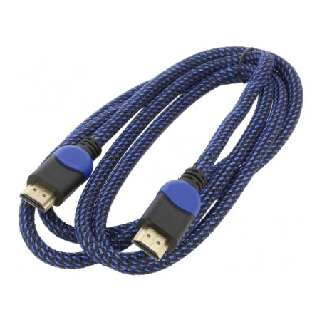 Cablu HDMI 2.0 Textil 1.8m | Electronic-mag.ro | Componente Electronice