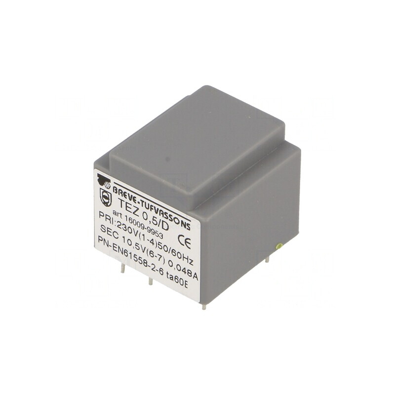 Transformator încapsulat 0,5VA 230V 10,5V PCB | Electronic-mag.ro | Componente Electronice