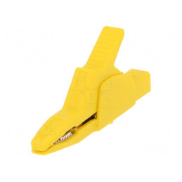 Bornă Crocodil Galbenă 34A 30mm 300V | Electronic-mag.ro | Componente Electronice