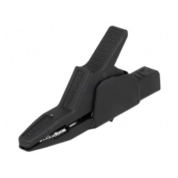 Bornă Crocodil Neagră 34A 300V 30mm | Electronic-mag.ro | Componente Electronice