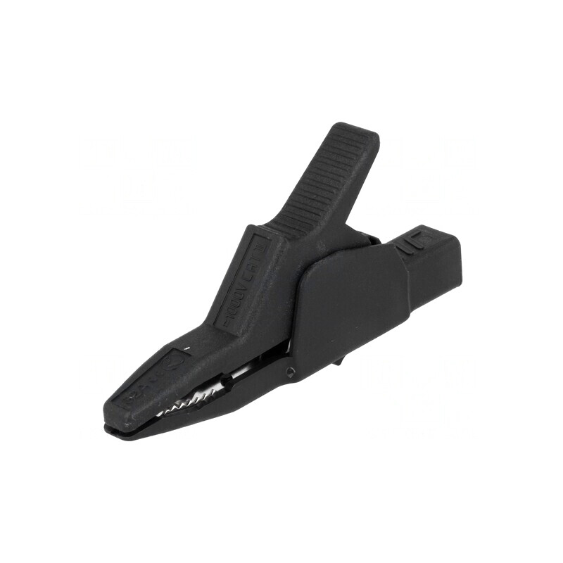 Bornă Crocodil Neagră 34A 300V 30mm | Electronic-mag.ro | Componente Electronice