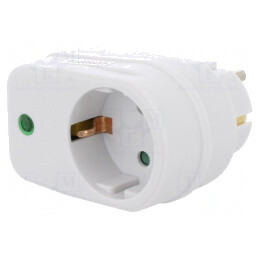 Prelungitor Alb 1 Priză 230V 16A | Electronic-mag.ro | Componente Electronice