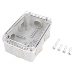 Cutie de Conexiuni IP65 Gri 80x120x50mm | Electronic-mag.ro | Componente Electronice