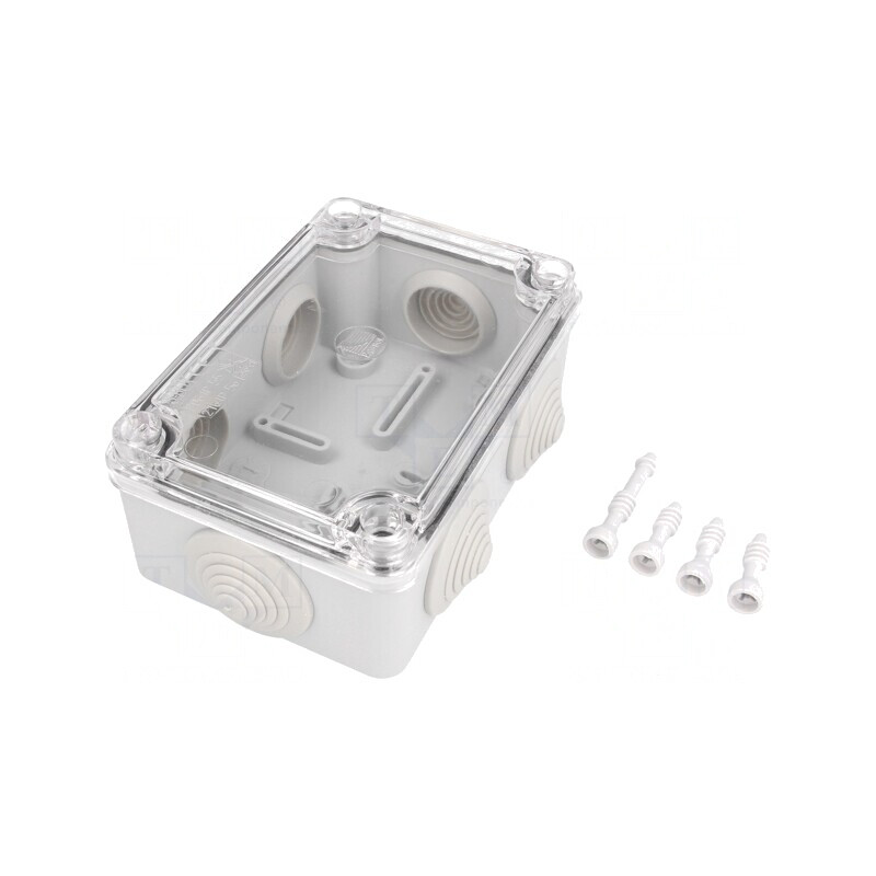 Cutie de Conexiuni IP65 Gri 80x120x50mm | Electronic-mag.ro | Componente Electronice
