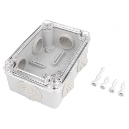 Cutie de Conexiuni IP65 Gri 80x120x50mm | Electronic-mag.ro | Componente Electronice