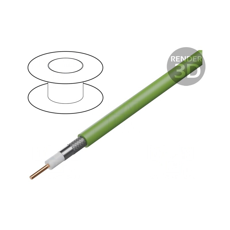 Cablu Coaxial RG6 100m Verde | Electronic-mag.ro | Componente Electronice