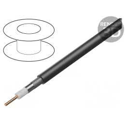 Cablu coaxial RG6 100m negru