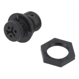 Conector Circular RST Mamă 3 PIN Argintat 8A 250V | Electronic-mag.ro | Componente Electronice