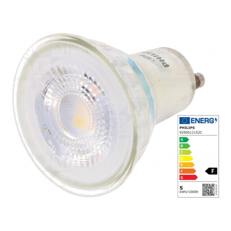 Lampă LED GU10 4.6W Alb Cald 2700K 355lm | Electronic-mag.ro | Componente Electronice