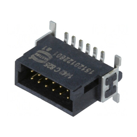 Conector PCB-Cablu 12-Pini 1,27mm SMT Har-flex 2,3A | Electronic-mag.ro | Componente Electronice