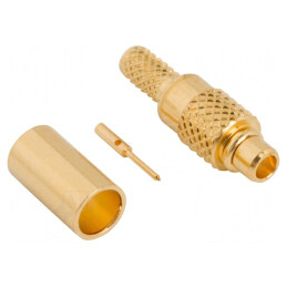 Mufă MMCX Tată Drept 50Ω PTFE Aurit | Electronic-mag.ro | Componente Electronice
