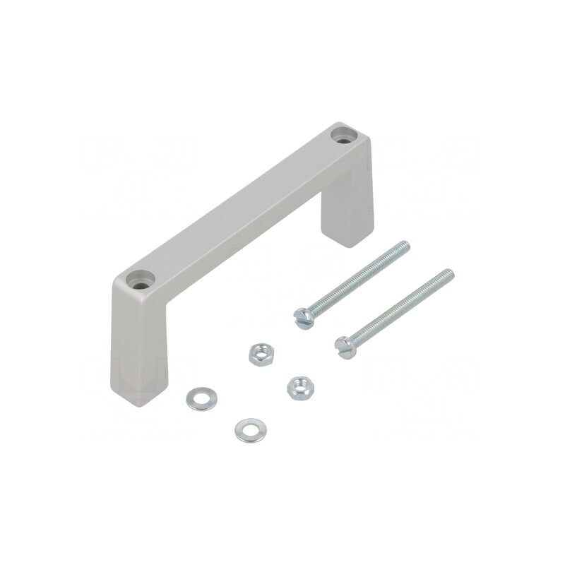 Manetă aluminiu gri 40mm 102mm 12,2mm | Electronic-mag.ro | Componente Electronice