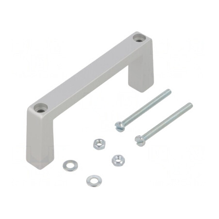 Manetă aluminiu gri 40mm 102mm 12,2mm | Electronic-mag.ro | Componente Electronice