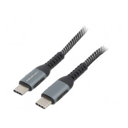 Cablu USB C 2.0, 1m, Negru-Alb, 100W | Electronic-mag.ro | Componente Electronice