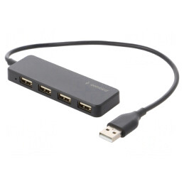 Hub USB 2.0 Negru 4 Porturi 0.3m | Electronic-mag.ro | Componente Electronice