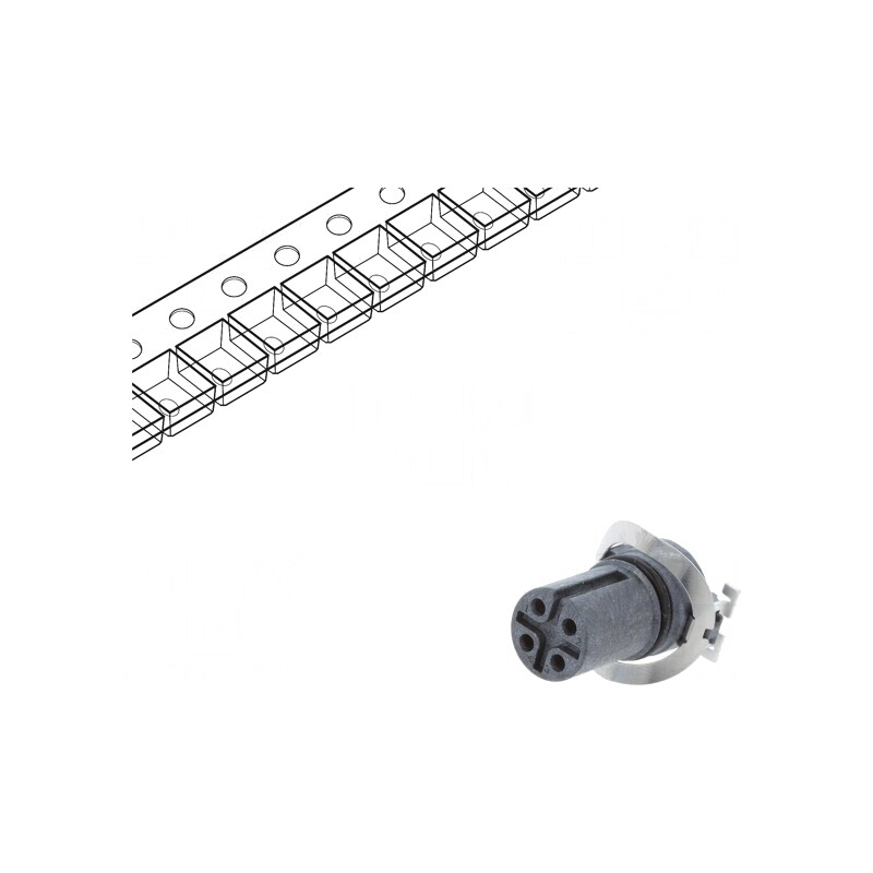 Soclu M12 4-PIN mamă pentru PCB DeviceNet CANopen | Electronic-mag.ro | Componente Electronice