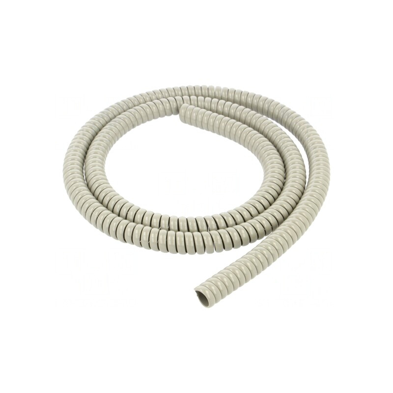 Înfăşurare spirală PVC gri 1m Ø 10mm | Electronic-mag.ro | Componente Electronice