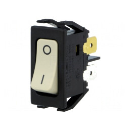 Comutator Rocker DPST ON-OFF 10A 250V Alb | Electronic-mag.ro | Componente Electronice