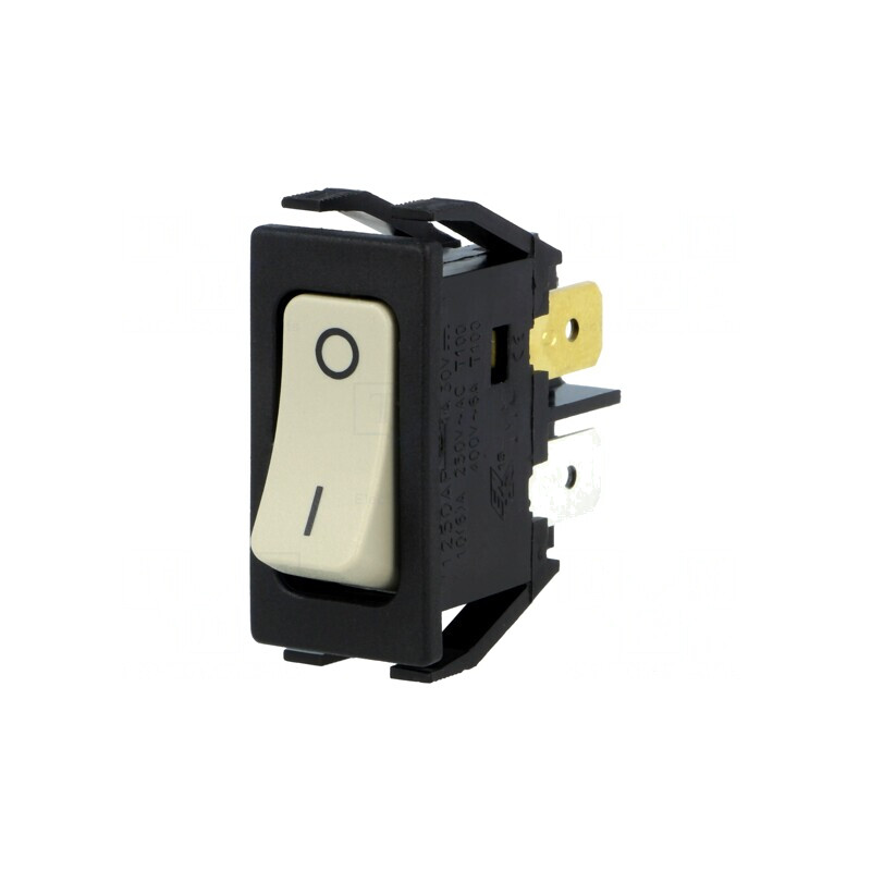 Comutator Rocker DPST ON-OFF 10A 250V Alb | Electronic-mag.ro | Componente Electronice