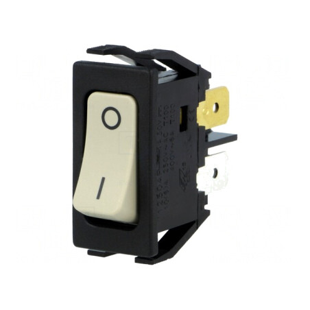 Comutator Rocker DPST ON-OFF 10A 250V Alb | Electronic-mag.ro | Componente Electronice