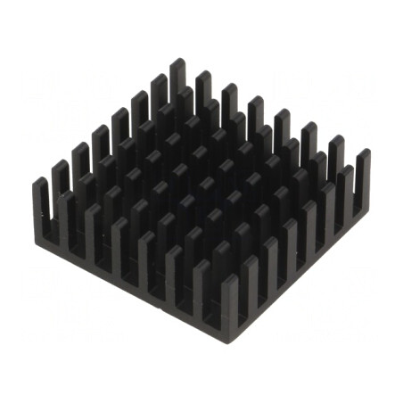 Radiator Aluminiu Negru 29x29x10mm | Electronic-mag.ro | Componente Electronice