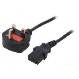 Cablu Alimentare 1.8m 3x0.5mm2 Negru | Electronic-mag.ro | Componente Electronice