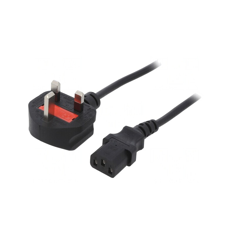 Cablu Alimentare 1.8m 3x0.5mm2 Negru | Electronic-mag.ro | Componente Electronice